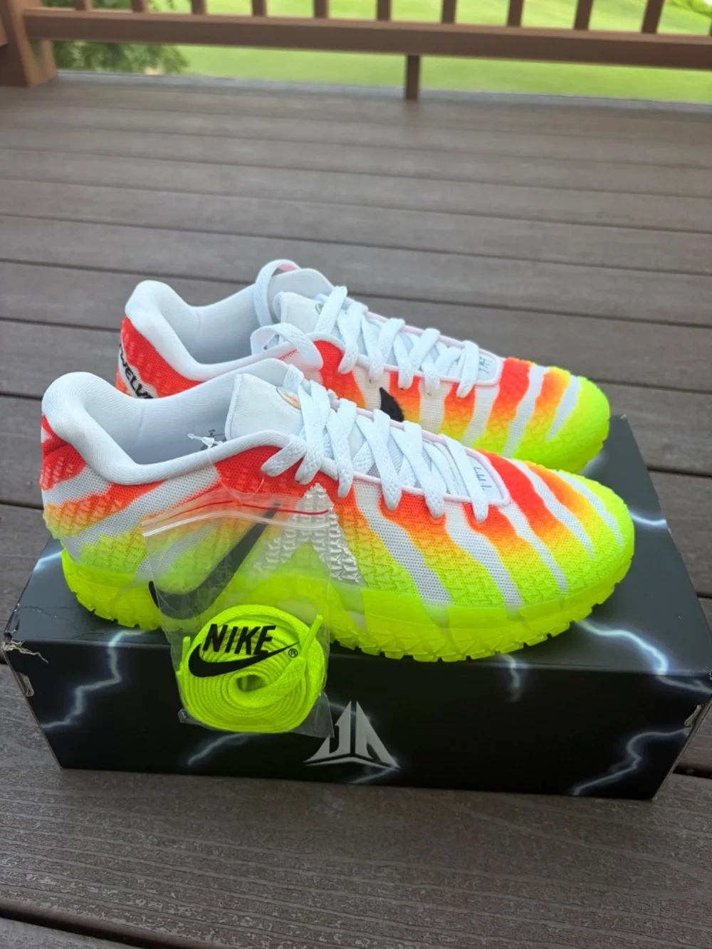 Nike Ja 3 SE White Black Bright Crimson Volt Basketball Shoes